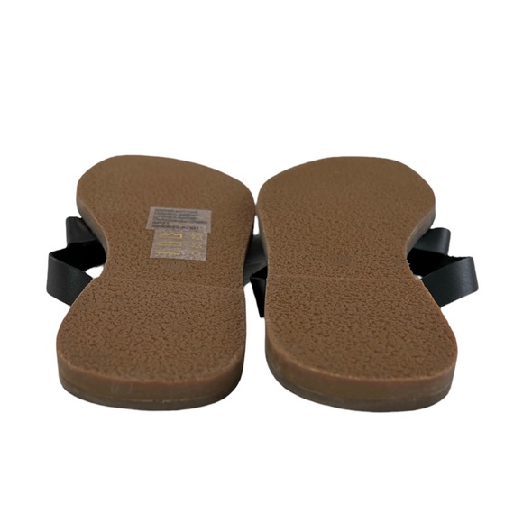 Madewell The Boardwalk Thong in Leather True Black Size 8.5 - Picture 9 of 13